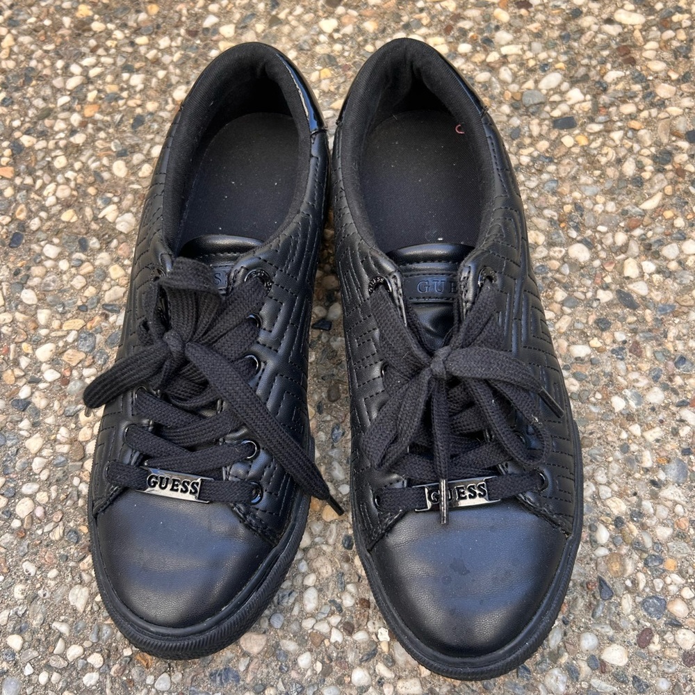 Guess Black Quilted Sneakers Low-Top Casual